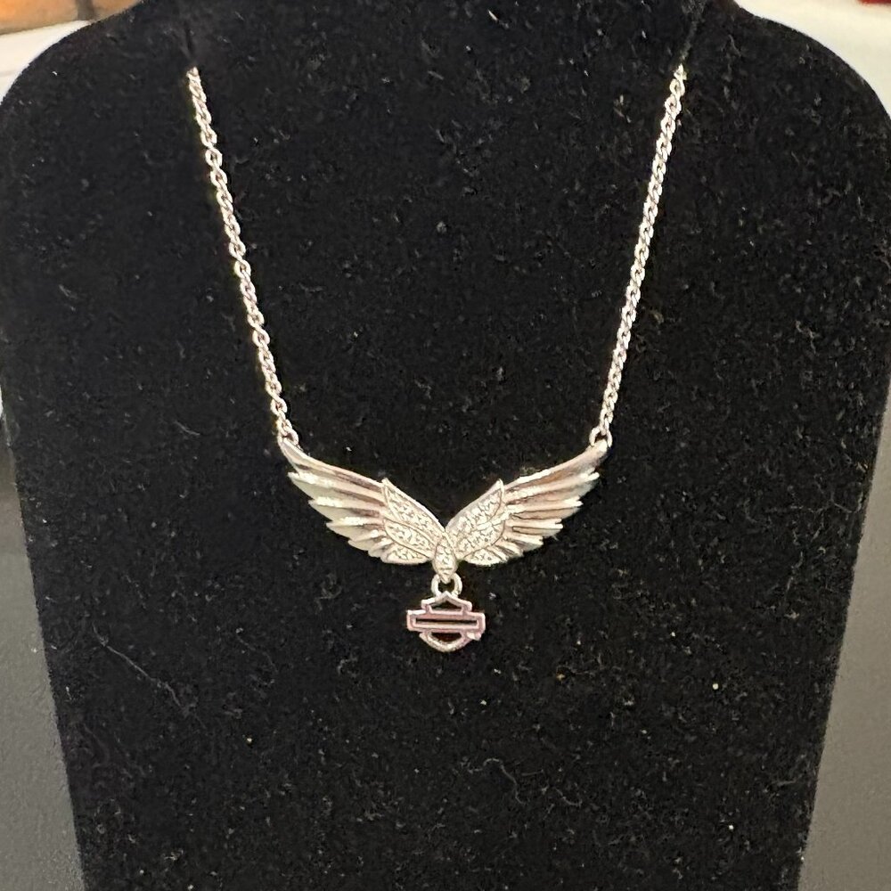 HARLEY DAVIDSON BLING WING STERLIN SILVER LADIES NECKLACE